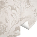 Ilustracja kwiatowa - Dzikie kwiaty w kredowym kolorze Greige - Bloomery Decor - Okrągły - Samoprzyl