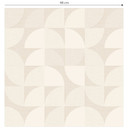 Tapet i retrostil med mønster i halvcirkelform | Geometrisk tapet - Bloomery Decor