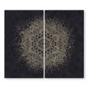 Kogeplade Elegant mandala i sort og guld - Bloomery Decor