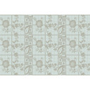Klassisk fototapet med blomstermønster i grå og hvid - non-woven tapet
