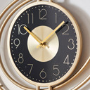 Moderne Wanduhr in Metalloptik | Mid-Century/Art-Deco | gold, 41x54 cm