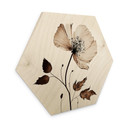 Sekskantet træ Dried Flowers in Cream - Treechild