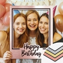 Happy Birthday-fotoramme - Festdekoration til fødselsdagsfest
