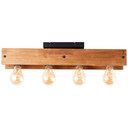 Deckenleuchte Daniel, braun, 60 x 11,7 cm, Holz Innenleuchte