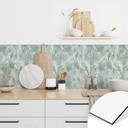Tropisk stænkplade til køkken med palmeblade i junglen - Bloomery Decor