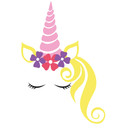 Muursticker Lady Unicorn