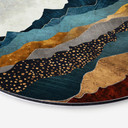 Tableau sur alu-Dibond rond SpaceFrog Designs - Soleil d'ambre