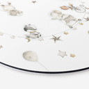 Vægcirkel Oliver Robins - Sweet Animals and Stars – print på aluminium (Alu-Dibond)