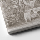 Canvas schilderij Landschap met tuinlandschap in beige - Ms Tiff