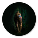 Tableau sur verre Yunta - Dans la jungle - Rond
