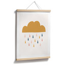 Poster Pluie joyeuse dans des tons pastels - Menina Lisboa