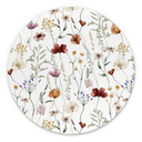 Dibond vægdekoration Farverige vilde blomster - UN Designs – print på aluminium (Alu-Dibond)