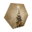 Sekskantet træ Treechild - Golden Christmas Tree