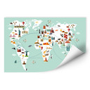 Zelfklevende Poster  Travel the World