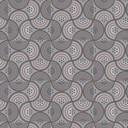 Tapeta z falami i liniami beżowo-szara - graficzna tapeta z włókniny w stylu retro