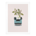 Plakat Frida Floral Studio - Botaniczna maszyna do pisania