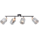 Spotrohr Tim, braun, 23 x 73 cm, Glas Lampe