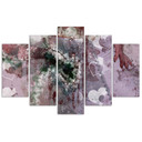 5 stykke lærred print Abstrakt hjerte violet lilla