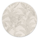 Billede Urban Jungle Tropical Leaves Cream - Bloomery Decor - rund – print på aluminium (Alu-Dibond)