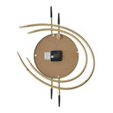Moderne Wanduhr in Metalloptik | Mid-Century/Art-Deco | gold, 41x54 cm
