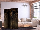 Paravent, Raumteiler freistehend, Trennwand - Baroque Ornaments in Patinated Gold and Bronze - Retro