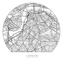 Muursticker rond - Londen