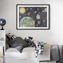 Poster Sonnensystem mit Planeten und Erde - Ms Tiff