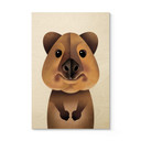 Plakat drewniany Quokka do pokoju dziecięcego - brązowy