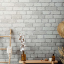 Sten-effekt tapet, hvid non-woven tapet 