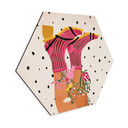 Sekskantet billede - sokkekærlighed møder flower power - Mokate - aluminium dibond