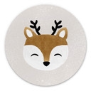 Vægcirkel Orara Studio - Cute Reindeer – print på aluminium (Alu-Dibond)