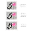 Poster Chewing-gum Rose Street Art - Habib