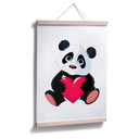 Plakat panda z sercem