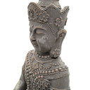 Meditierender Buddha aus Kunststein, betongrau | 41x30x45 cm