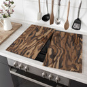 Plaque de Protection pour Cuisinière Ettore Walnut - Veinage de Bois Abstrait - Sir Edward x Grigory Gladarev