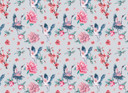 PinkCrane designtapet i grårosa - Fototapet i non-woven Designwalls 2 - 2,55 x 3,5 m
