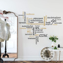 Muursticker Wellness Words zwart-goud