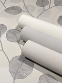 non-woven tapet hvid tekstiloptik til stue soveværelse kontor marburg tapet