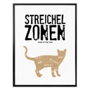 Poster Streichelzonen - Katze
