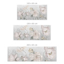 Keukenachterwand met bloemen in vintage stijl in grijs - Ms Tiff