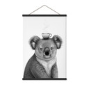 Obraz tkaniny Koala z kawą - Korenkova