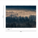ForestInFog tapet i blåbeige - non-woven tapet Designwalls 2 - 2,55 x 3,5 m