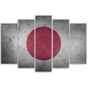 5 stykke lærredstryk, Japans flag