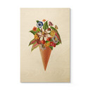Plakat drewniany Frida Floral Studio - Kwiecisty rożek do lodów