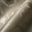 Luksusowa tapeta Versace Home Medus srebrna designerska tapeta z głową Meduzy srebrna błyszcząca