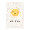 Stoffbild mit Sonne - Kraftsatz für Kinder 'Ich bin gut so wie ich bin'