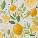Frukt tapet citroner orange grön - Icke-vävd tapet modern färgstark - kök & matsal
