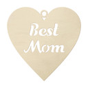 Dekoracja drewniana z topoli - Best Mum Heart
