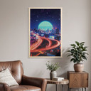 Plakat drewniany Cyber City Bangkok - Takkar