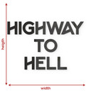 Litery akrylowe Highway to Hell